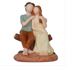Statue de couple amoureux pour la Saint-Valentin, ornement romantique en résine, cadeau commémoratif