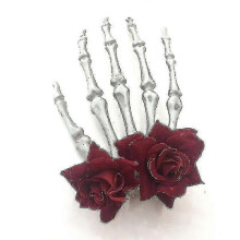 Halloween Skeleton Hand Hair Clip - Scary Ghost Paw Party Accessory