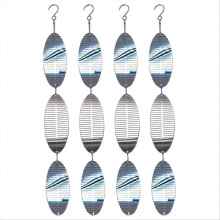 Lot de 4 disques effaroucheurs d'oiseaux en métal, girouettes brillantes avec réflecteurs, décoration extérieure pour la maison et le jardin