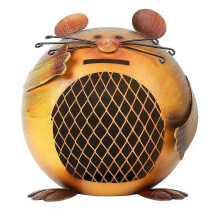 Mouse-Shaped Iron Art Coin Piggy Bank Desktop Decoration Handmade Gift