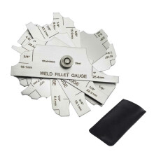 Jeu complet de calibres pour soudure d'angle, permettant une vérification rapide et précise des dimensions des soudures d'angle et de gorge.