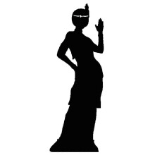 Silhouette de flapper girl - Découpe en carton grandeur nature