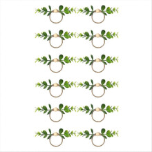 12Pcs Eucalyptus Napkin Rings for Dining Table Decor