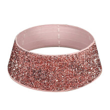 Glitter julekrage topp 61 cm bunn 76 cm juletreskjørtring selvmonterbar for juledekorasjon