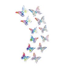 2025 1 Set di calamite fluorescenti a forma di farfalla per frigorifero, decorazioni creative e carine in 3D per frigorifero