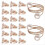 20 Pack Rose Gold Pearl Napkin Rings Set 1