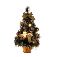 Sapin de Noël artificiel de table de 40 cm, mini décoration de Noël avec lumières LED pour les fêtes
