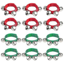 Lot de 12 bracelets à grelots, grelots musicaux pour chevilles, instrument de rythme pour enfants Chris-Good