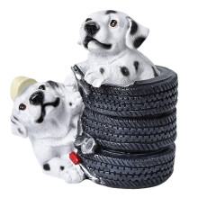 Resin Dog Piggy Bank Coin Jar Figurine Toy