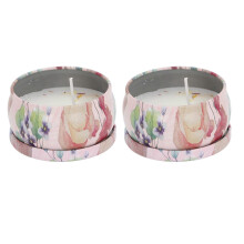 2pcs Long-Lasting Dried Flower Aromatherapy Candle, Relaxing Gardenia Scent, Smokeless Home Decor