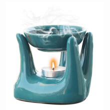 Najnowszy porcelanowy ceramiczny ręczny kominek do olejków eterycznych do domu i biura, zawiera 1 świeczkę typu tealight