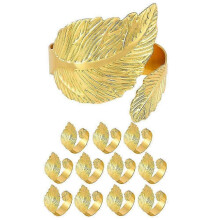 12pcs Leaf Napkin Rings - Autumn Table Decor for Elegant Dining & Seasonal Celebrations