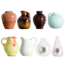 Mini vasi di fiori in ceramica 3D con magneti, graziosi vasini per piante in miniatura per frigorifero, cucina e ufficio.