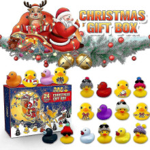 Adventskalender Julegummiender Nedtelling med 24 ender Leketøy Blindboks Gaver til barn Festgaver