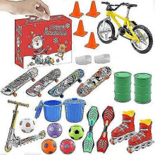 Mini Fingerskateboard Adventskalender 24 dagar Julset med Färgglada Brädor för Barn Tonåringar Vuxna