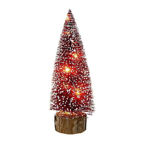 Christmas Tree Red LED Mini Illuminated Desktop Decoration Scene Layout