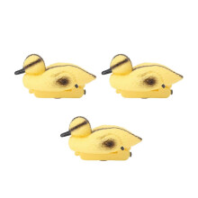 Lot de 3 canetons jaunes flottants réalistes en plastique, décoration pour bassin, jardin ou piscine.