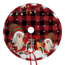 150cm Merry Christmas Tree Skirt Collar, Grinch Soft Farmhouse Holiday Decor, Cat Style Tree Mat for Xmas