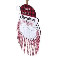 Festlig nedräkningskalender i trä för juldekoration på skrivbordet, perfekt present till barn, fester och nyår, flerfärgad