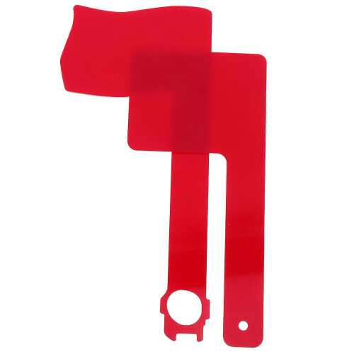 Red Mailbox Flag Acrylic Replacement, Easy Install, 2Pcs