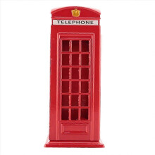 Metal Red London Telephone Booth Coin Bank 140X60X60Mm 25-26s