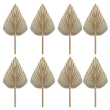8Pcs Dried Palm Leaves, Bohemian Palm Fans & Spears, Artificial Tropical Plants