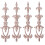 appliques décoratives d'angle en bois sculpté non peint, 25 x 6 cm 1