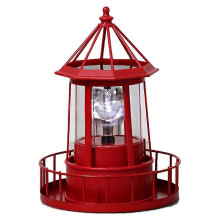 Phare solaire LED, lampe de jardin rotative à 360, lampe décorative étanche pour cour ou jardin.
