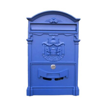 Boîte aux lettres murale rétro avec serrure sécurisée, boîte aux lettres extérieure en métal résistant aux intempéries pour porche de maison