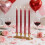 4 Pcs Electroplated Candle Set, Smooth Cone Diamond Pattern, Romantic Holiday Dinner Accent, Indoor Dining Table Centerpiece 1