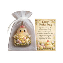 Easter Pocket Hug - Heartfelt Inspirational Keepsake Card, Small Uplifting Gift Token for Spring Holiday, Thoughtful Decor & Blessing Reminder