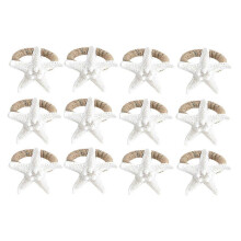 Thorny Starfish Napkin Rings Set of 12, Sea Star Napkin Holders for Table Decor & Gathering