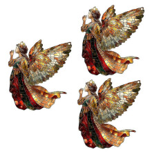 Christmas Angel Sun Catcher Acrylic Window Ornament Balcony Garden Hanging Sign