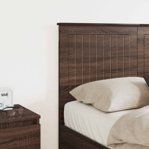 VidaXL vidaXL Headboard with Headboard Brown Oak 135 cm Engineered wood 2
