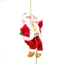 Papá Noel eléctrico trepando por una cuerda - Decoración navideña para interiores y exteriores