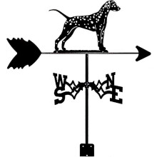 Rustproof Aluminium Weather Vane with Dalmatian Design for Sheds, Gardens and Roofs