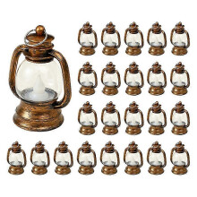 24 Pcs Gold LED Flameless Electronic Candle Lantern, Mini Oil Lamp Hanging Light for Christmas Home Decor