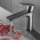 Rubinetto miscelatore monocomando in acciaio inox per acqua calda e fredda per bagno. 2