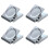 4X Silver Spring Loaded Memo Ticket Magnetic Fridge Wall Clip 1