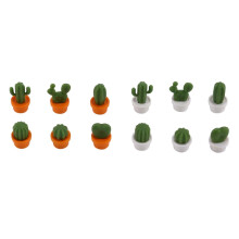 12 simpatiche calamite a forma di cactus per frigorifero, ideali per casa, ufficio e uso personale.