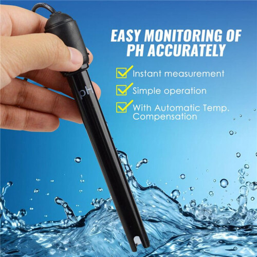 3X PH Electrode Sensor Probe Water Analyzer Water Tester PH Probe for Aquarium Hydroponics Industry Experiment 300cm 2