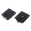 6X Wardrobe Black Plastic Plate 25mm Dia Wheel Sliding Door Roller 2