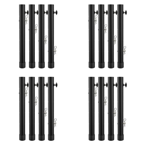 Table Leg Extenders for Folding Tables Straight/Bent Leg, Folding Table Leg Extensions, Heights Adjustable Risers 16PCS