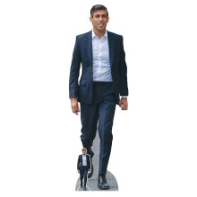 Silhouette en carton grandeur nature de Rishi Sunak, Premier ministre