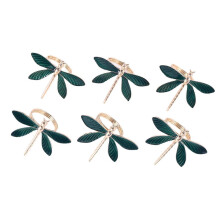 6 Pcs Dragonfly Napkin Rings for Wedding, Dining Table, Party, Daily, Christmas, Thanksgiving
