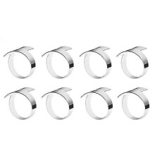 8 Handcrafted Alloy Napkin Rings for Wedding Party Dinner Table Napkin Holders