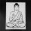 2X DIY Black Wall Sticker Meditating Buddha Decal Removable Art Mural Home Decor 2