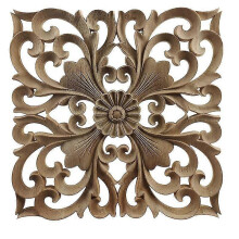 2pcs Unpainted European Wood Carved Decal Corner Onlay Applique for Furniture Wall Frame Home Cabinet