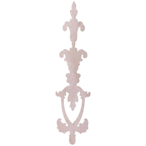 appliques décoratives d'angle en bois sculpté non peint, 25 x 6 cm 1