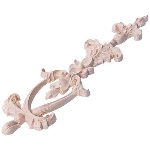 appliques décoratives d'angle en bois sculpté non peint, 25 x 6 cm 2